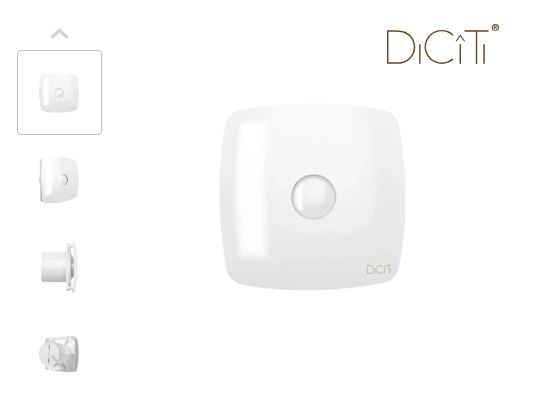 Вентилятор RIO D100 c обр.клапаном DICITI
