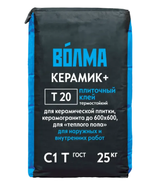 Клей плиточный Волма Керамик плюс 25кг/56