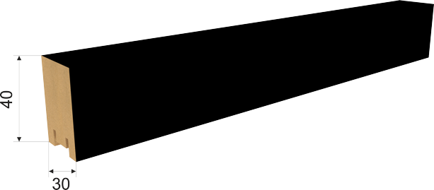 Интерьерная рейка Ривьера Black Edition 40*30*2700/4