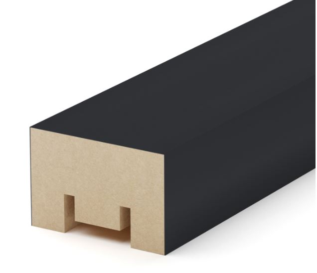 Интерьерная рейка Милана Standard Black Edition 20*30*2700 (уп.8 шт.)