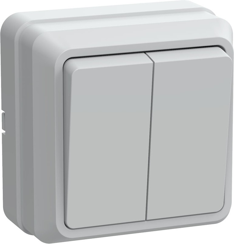 Выключатель 2 ОП белый 10A IP20 ОКТАВА IEK