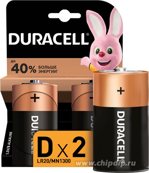 Эл.пит. Duracell LR20-2 блистер/20