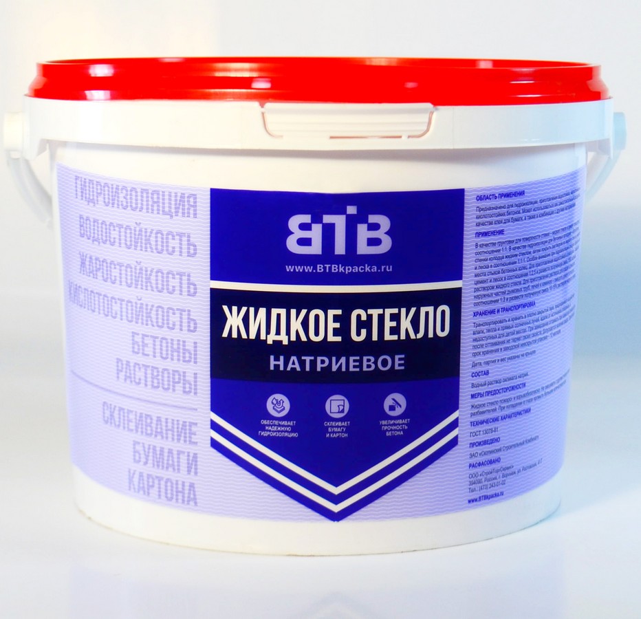 Жидкое стекло ВТВ 3 кг/4