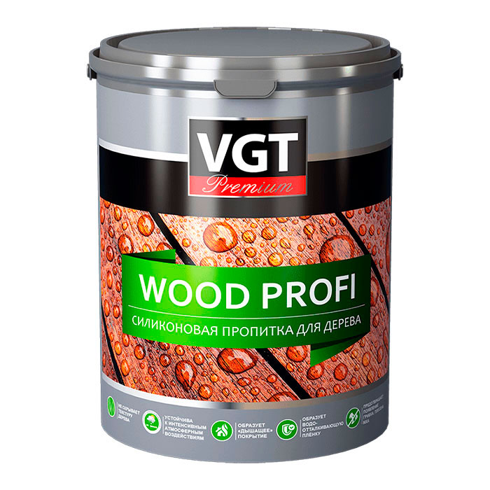 Пропитка силиконовая WOOD PROFI бесцветная 0,9 кг ВГТ/6