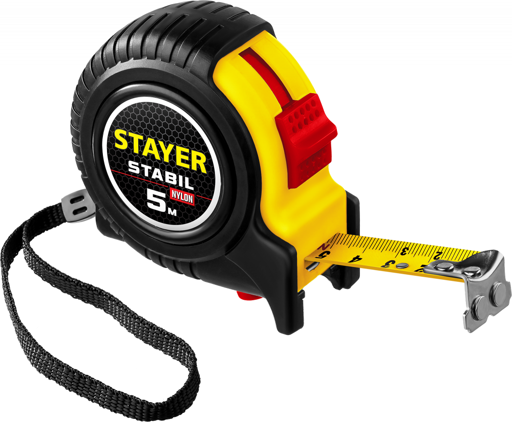Рулетка 5м*19мм с 2-мя фиксаторами STAYER
