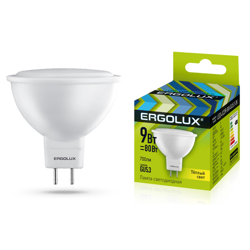 Светодиод. лампа GU5.3 9Вт 830 JCDR Ergolux