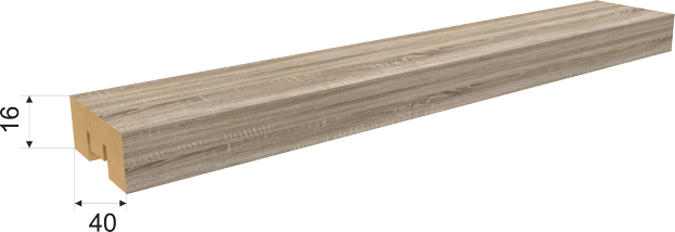 Интерьерная рейка Бриона Дуб Винтаж 16*40*2700/8