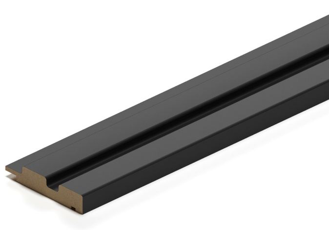 Профиль Финиш МДФ Stella  Beats De Luxe Black Lead 2700x77x16 (упак.4шт.)