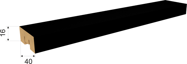 Интерьерная рейка Бриона Дуб Blfck Edition 16*40*2700/8
