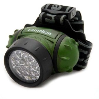 Фонарь налобный LED 5313-19F4ML 4 реж Camelion