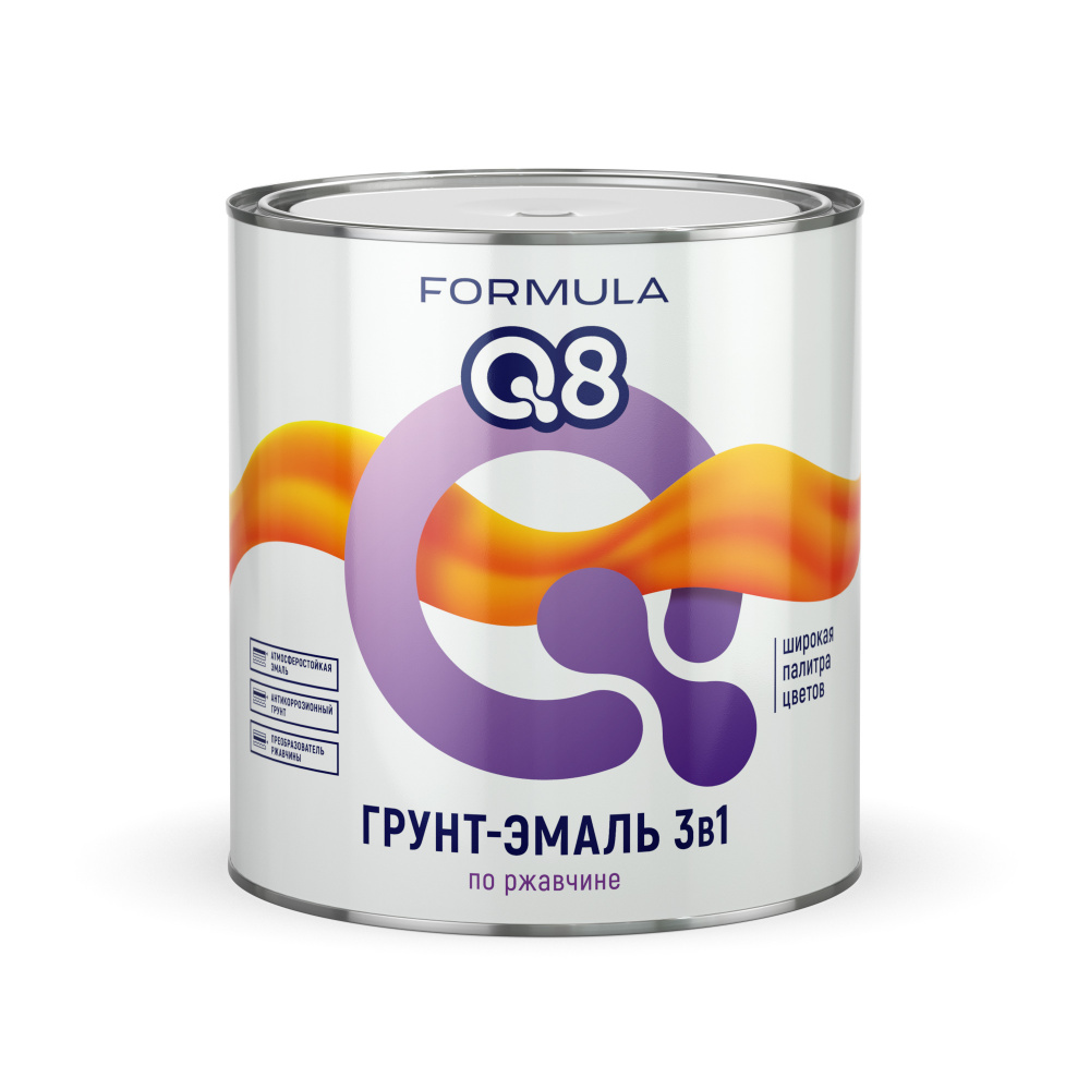 Грунт-эмаль по ржавчине красная 2,7 кг FORMULA Q8/6