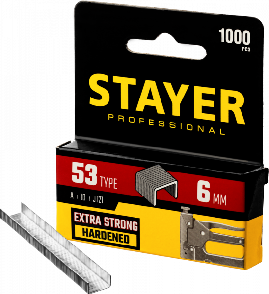 Скобы 6мм тип 53 1000шт STAYER