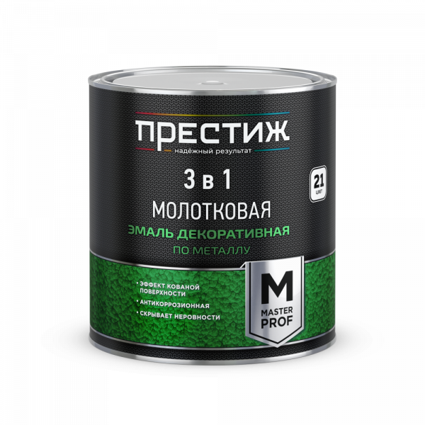 Эмаль с молотковым эффектом ЧЕРНАЯ 2,5 л Престиж/6