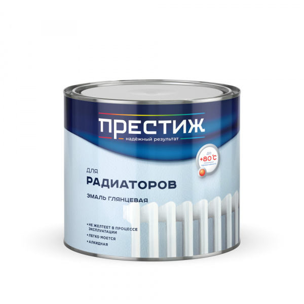 Эмаль для радиаторов 1,9 кг АЛКИДНАЯ белая Престиж/6