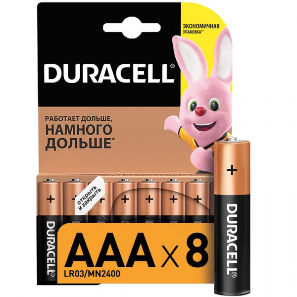 Эл.пит. Duracell LR03-8 блистер Basic/40