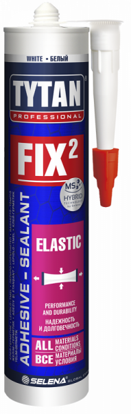 Клей-герметик Fix2 Elastic белый 290 мл TYTAN/12