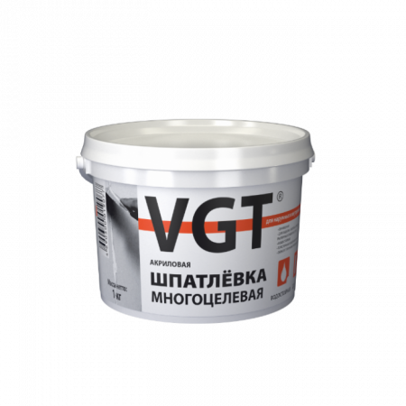 Шпатлевка многоцелевая акриловая для наружных и внутренних работ 1 кг ВГТ/6