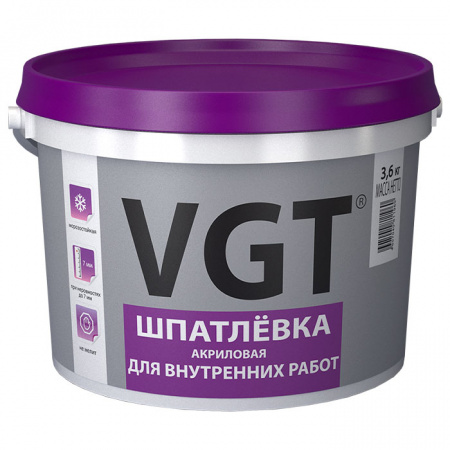 Шпатлевка для внутренних работ 3,6 кг ВГТ/4