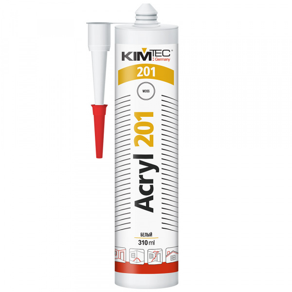 Герметик акриловый 201 NEW белый 310 мл  KIM TEC/20