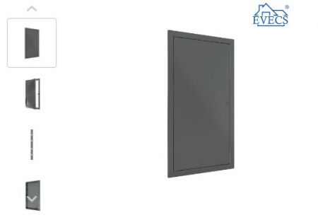 Люк ревизионный фл. 150*300 нажимной 172*322 пластик серый EVECS