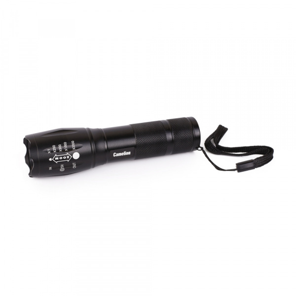 Фонарь LED51530 черный 5 режимов XML-T6 ZOOM Camelion