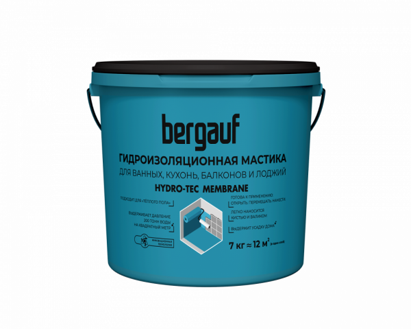 Мастика гидроизоляционная 7 кг Hydro-Tec Membrane Bergauf