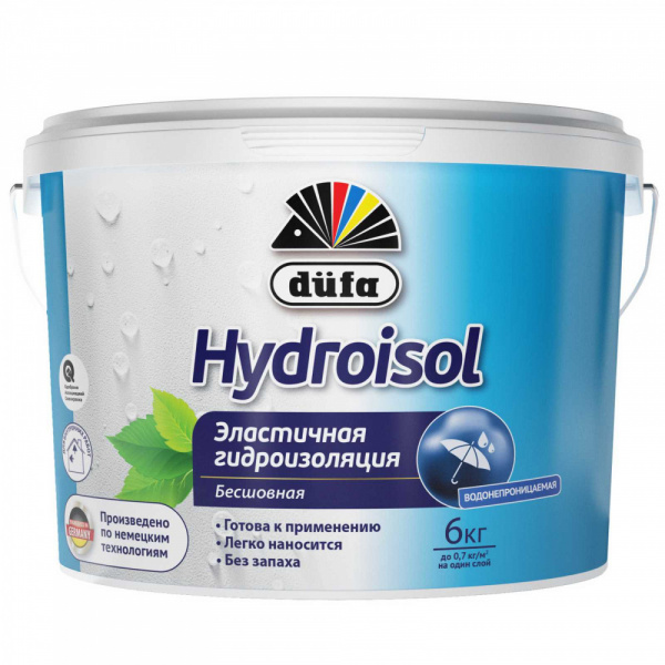 Гидроизоляционная мастика 3кг HYDROISOL Dufa