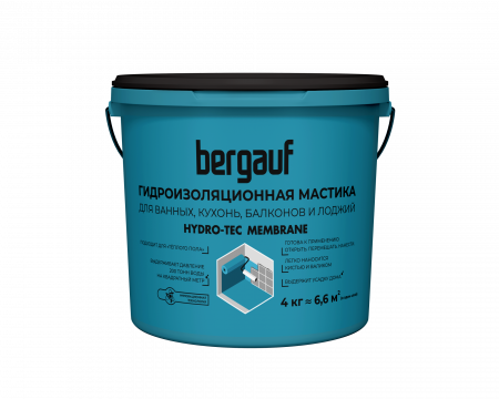 Мастика гидроизоляционная 4 кг Hydro-Tec Membrane Bergauf