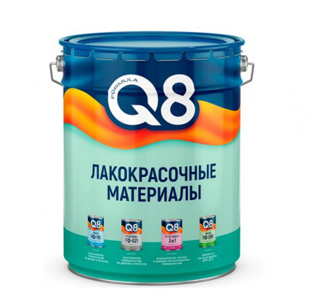 Грунт-эмаль по ржавчине синяя 20кг FORMULA Q8