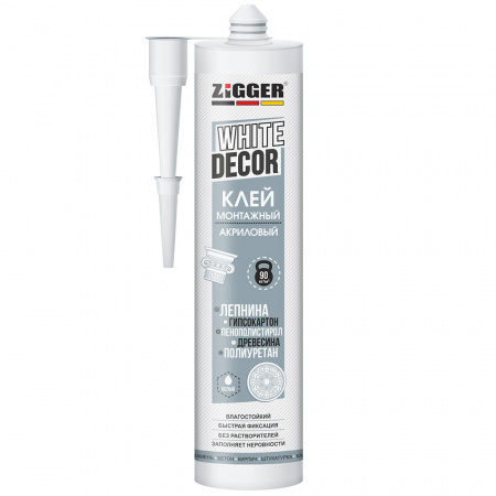 Клей акриловый для декора WHITE DECOR белый 400 г  ZIGGER/24