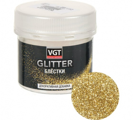 Глиттер золото PET GLITTER 0,05 кг ВГТ/12