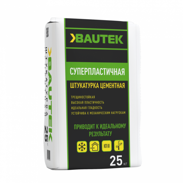 Штукатурка цементная БАУТЕК сверхпластичная 25кг/64