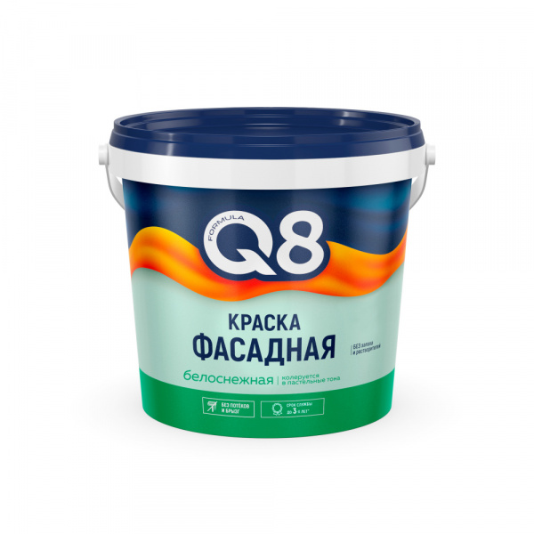Краска ВД фасадная 1,5 кг FORMULA Q8/8