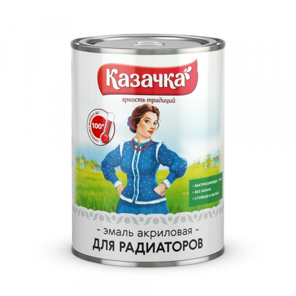 Эмаль для радиаторов 0,9 кг АКРИЛОВАЯ белая 
