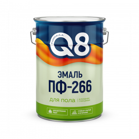 Эмаль ПФ-266 красно-коричневая 20кг FORMULA Q8