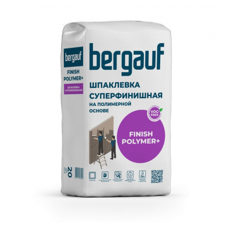 Шпатлевка полимерная Finish Polymer 20 кг Bergauf/64