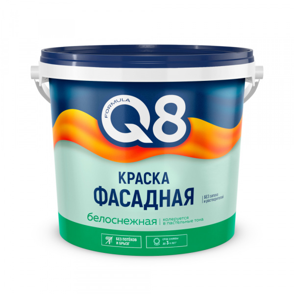 Краска ВД фасадная 6,5 кг FORMULA Q8