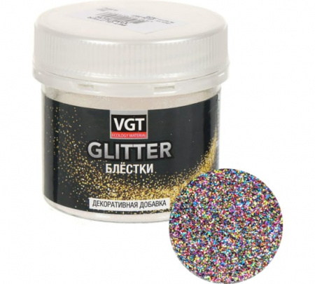 Глиттер мультиколор PET GLITTER 0,05 кг ВГТ/12