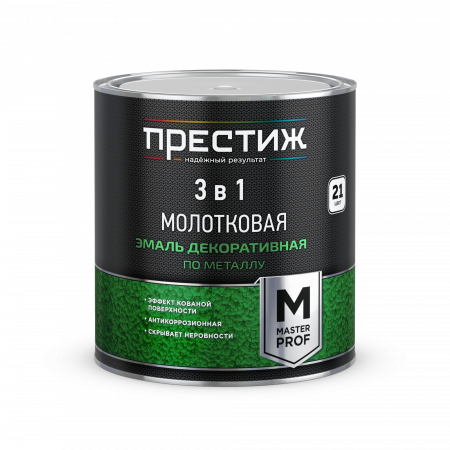 Эмаль с молотковым эффектом ЧЕРНАЯ 2,5 л Престиж/6