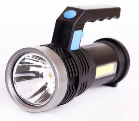 Фонарь аккумуляторный LЕD53765 черный 2LED 4 режима USB Ultraflash