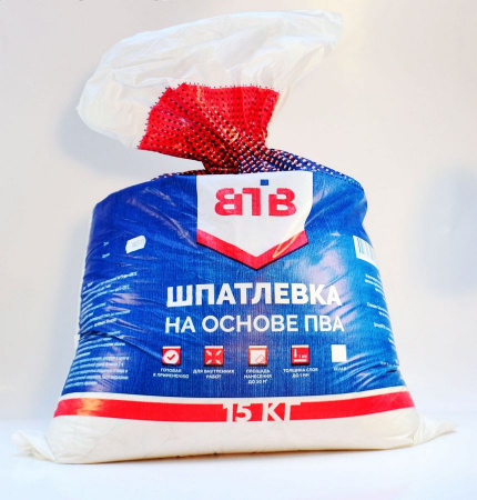 Шпатлевка на ПВА 15 кг ВТВ пакет/1