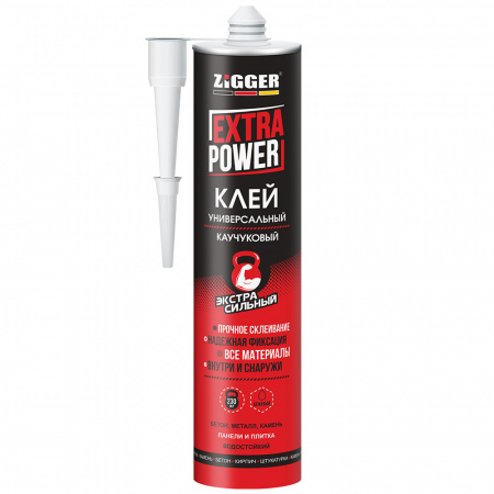 Клей каучуковый экстрасильный  EXTRA POWER белый 380 г ZIGGER/24