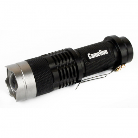 Фонарь LED ХРЕ ZOOM черный 3 режима 1XLR6 Camelion