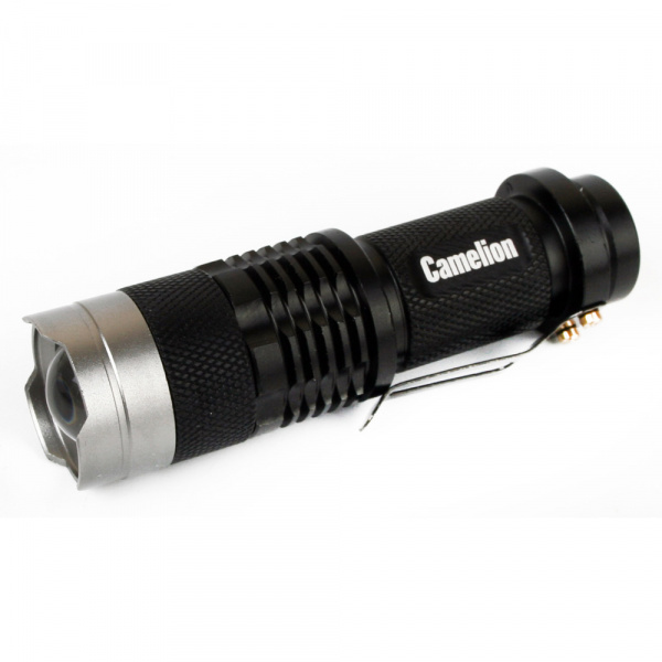 Фонарь LED ХРЕ ZOOM черный 3 режима 1XLR6 Camelion