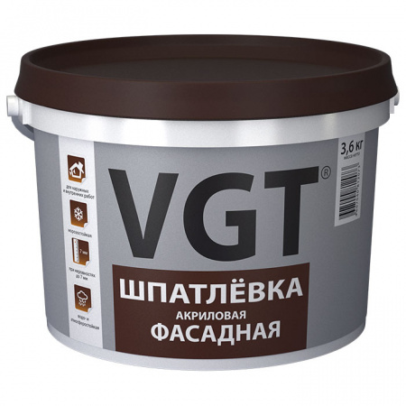 Шпатлевка фасадная 3,6 кг ВГТ/4