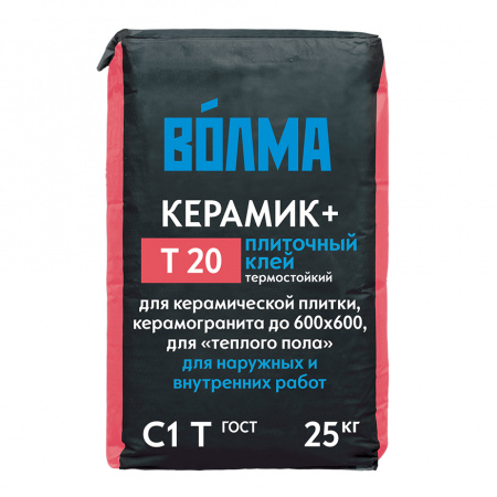 Клей плиточный Волма Керамик плюс 25кг/56
