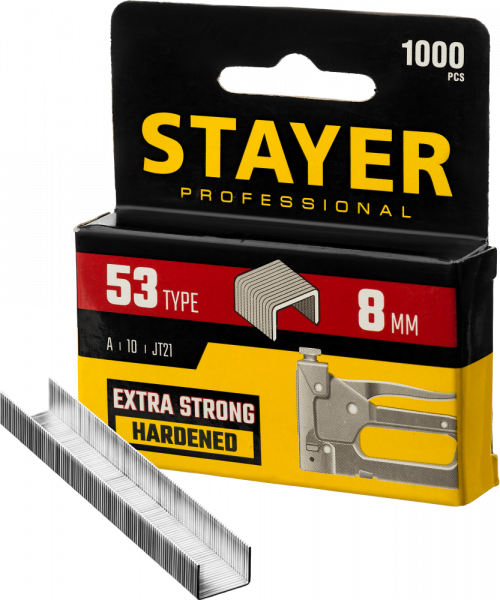 Скобы 8мм тип 53 1000шт STAYER
