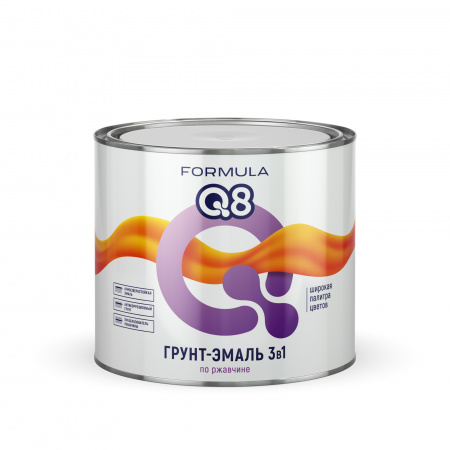 Грунт-эмаль по ржавчине желтая 1,9 кг FORMULA Q8/6