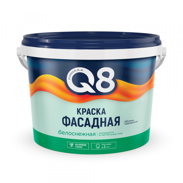 Краска ВД фасадная 3 кг FORMULA Q8/4