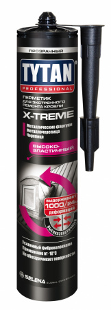 Герметик для экстренного ремонта кровли X-treme бесцветный 310мл TYTAN